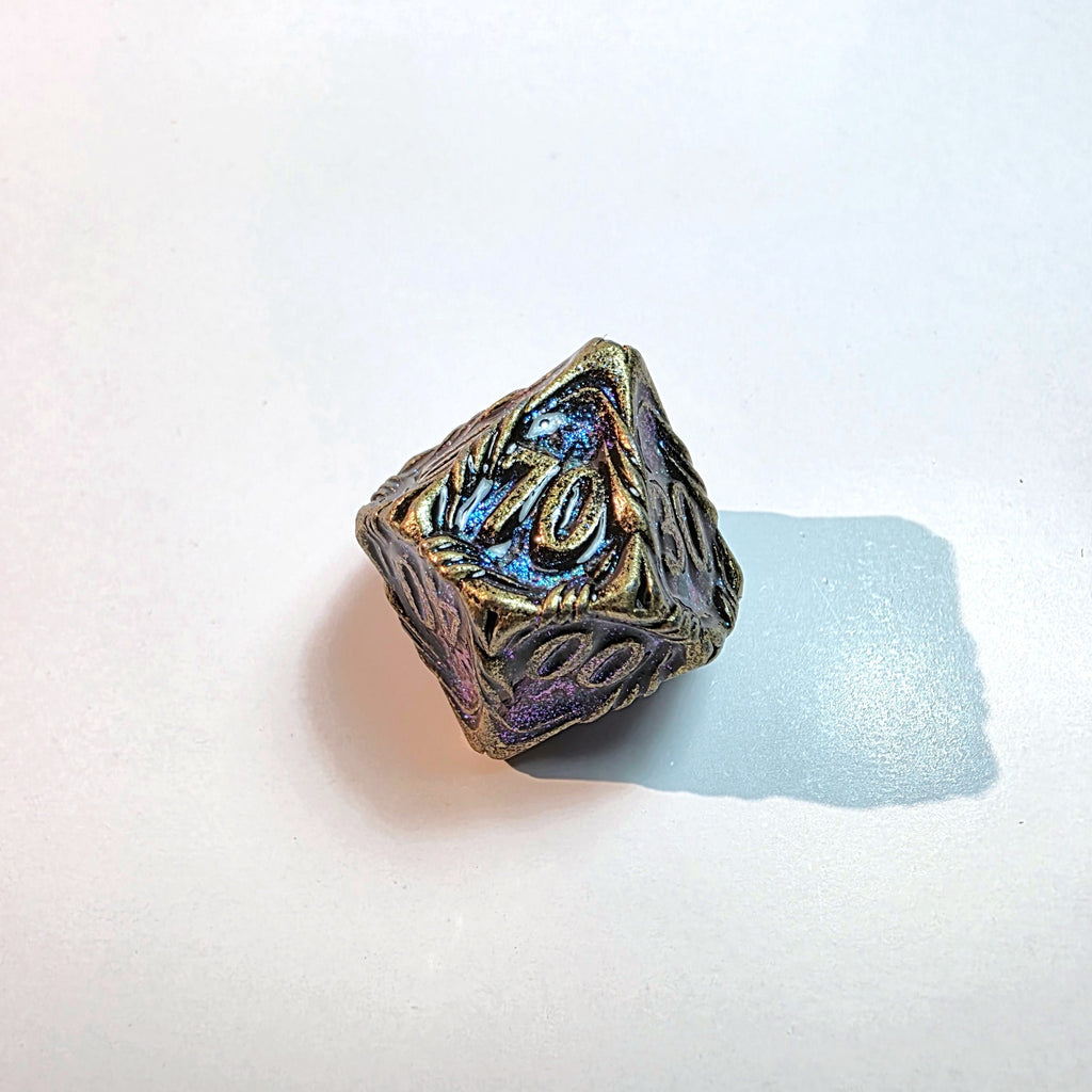 Azure Wild Solid Metal Dice Set