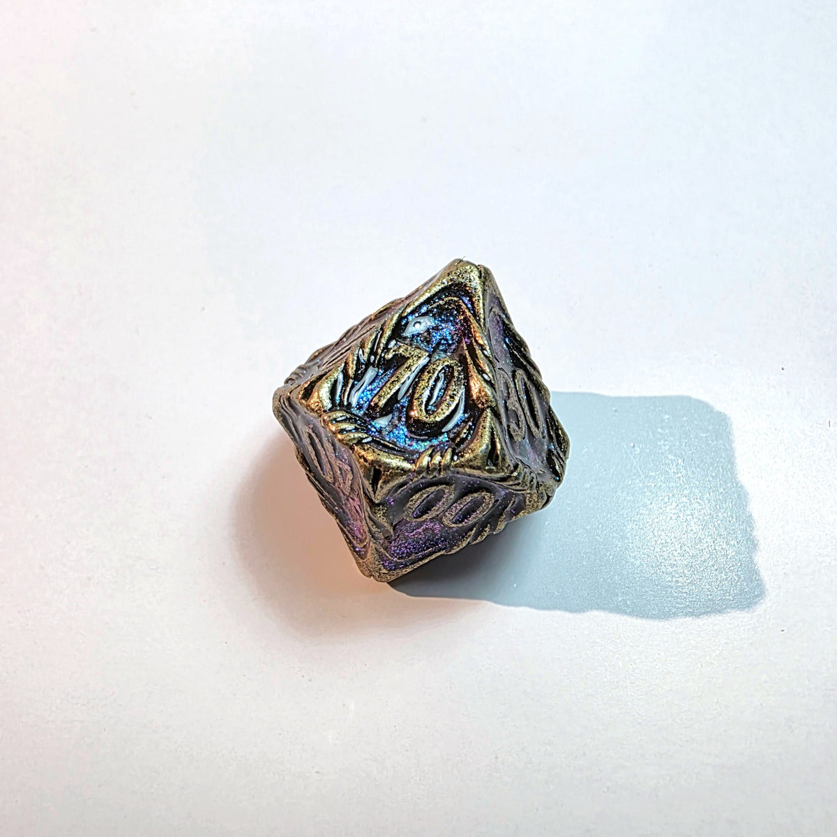 Azure Wild Solid Metal Dice Set