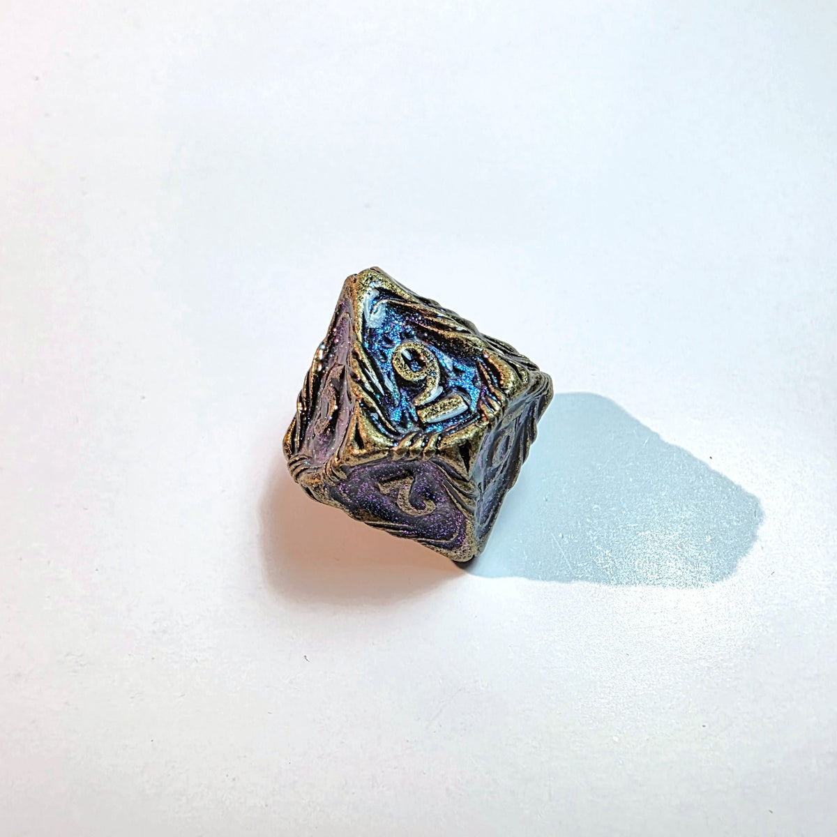 Azure Wild Solid Metal Dice Set