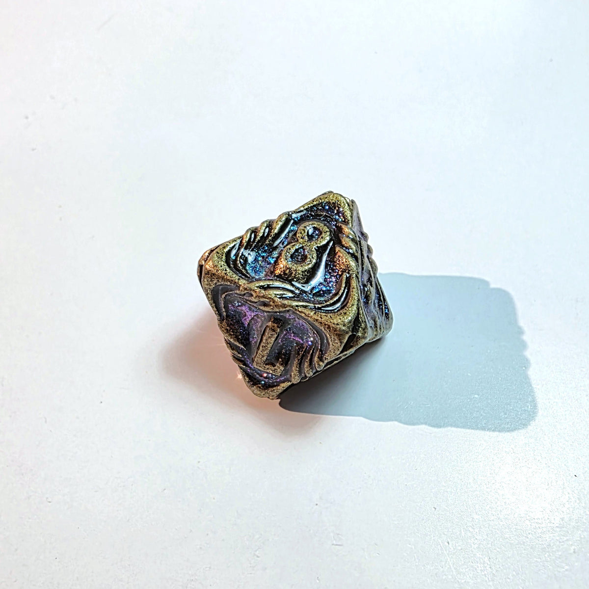 Azure Wild Solid Metal Dice Set
