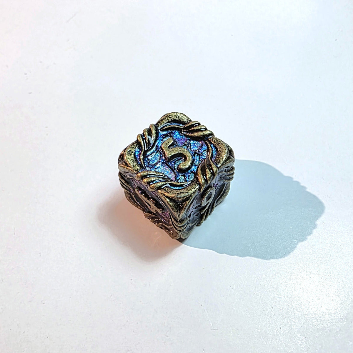 Azure Wild Solid Metal Dice Set