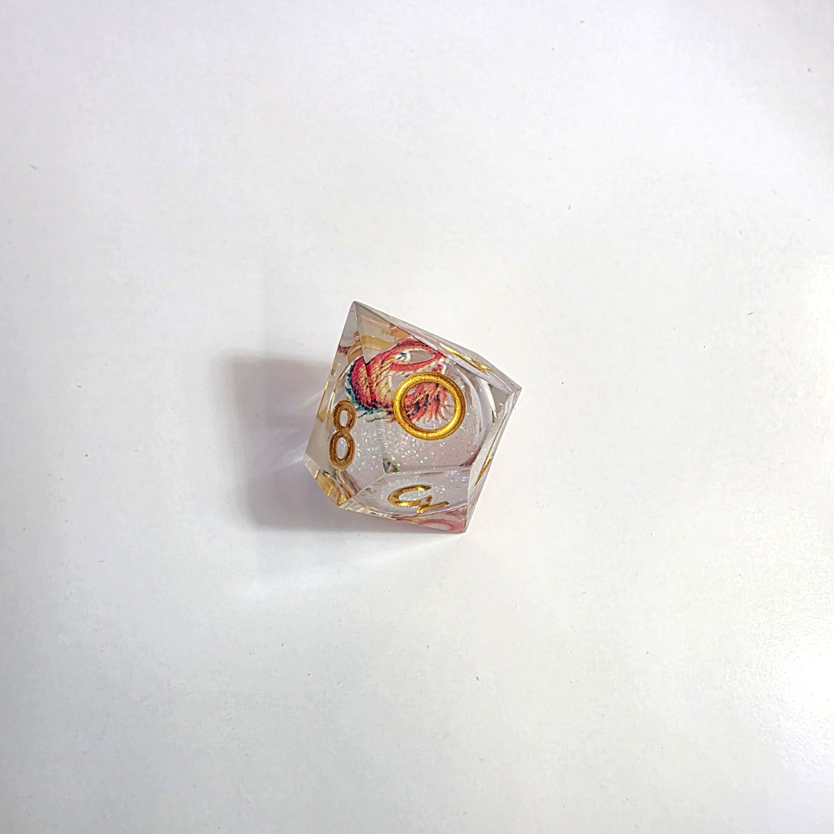 Red Dragonfire Liquid Core Resin Dice Set