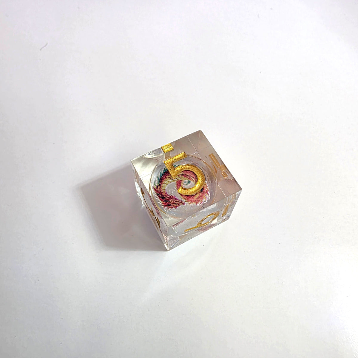 Red Dragonfire Liquid Core Resin Dice Set