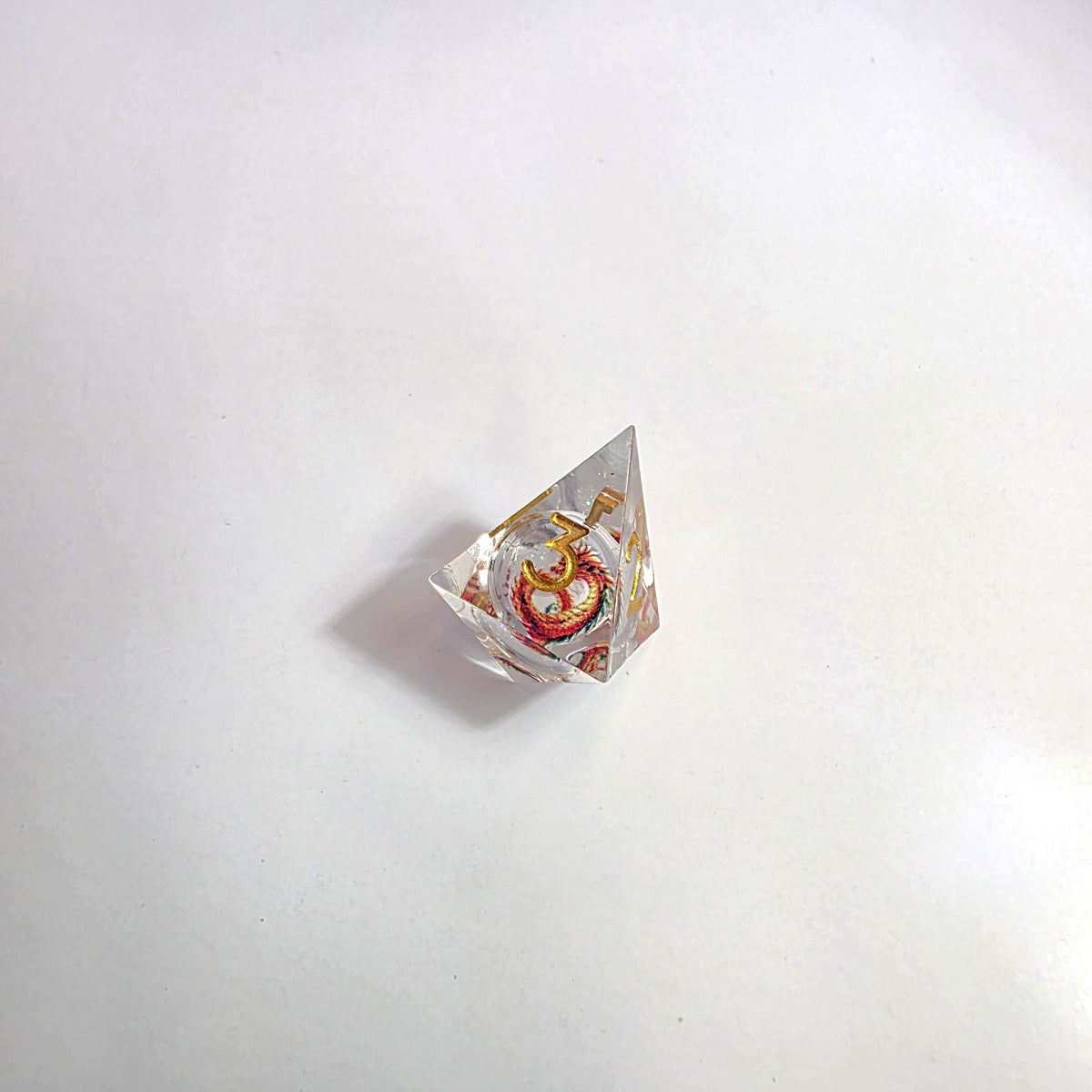 Red Dragonfire Liquid Core Resin Dice Set