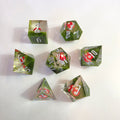 Red Mushroom Handmade Resin Dice Set