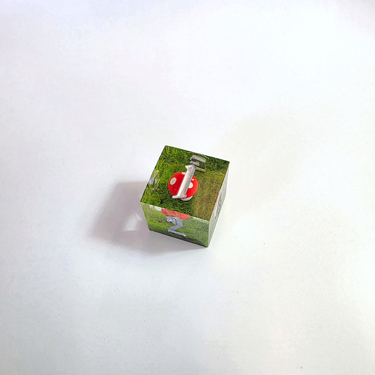 Red Mushroom Handmade Resin Dice Set