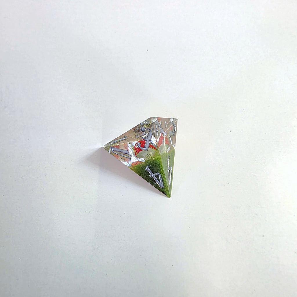 Red Mushroom Handmade Resin Dice Set