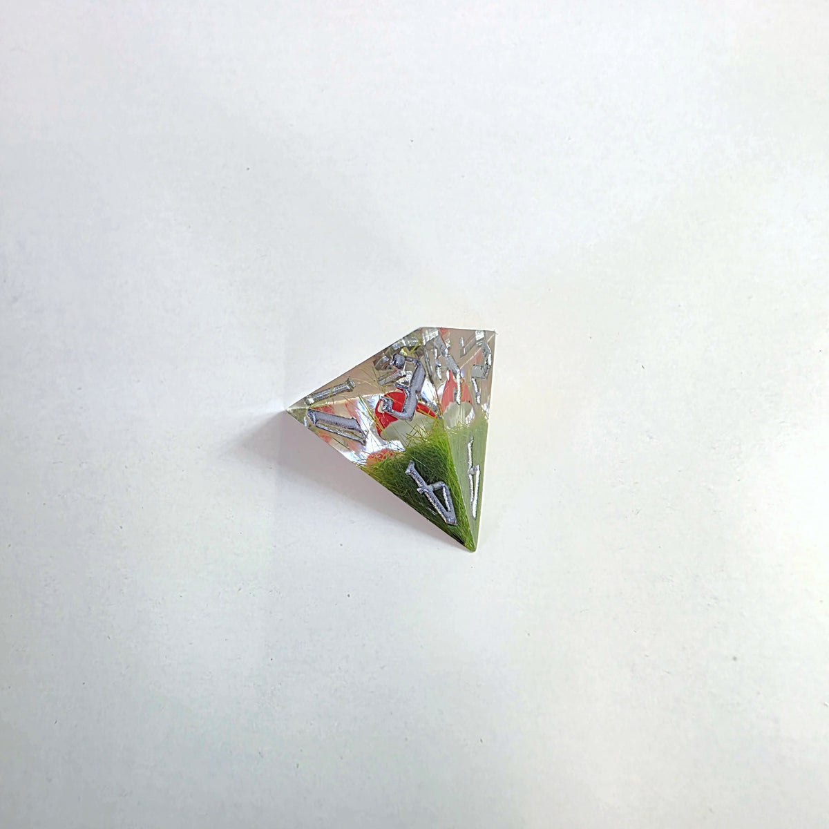Red Mushroom Handmade Resin Dice Set