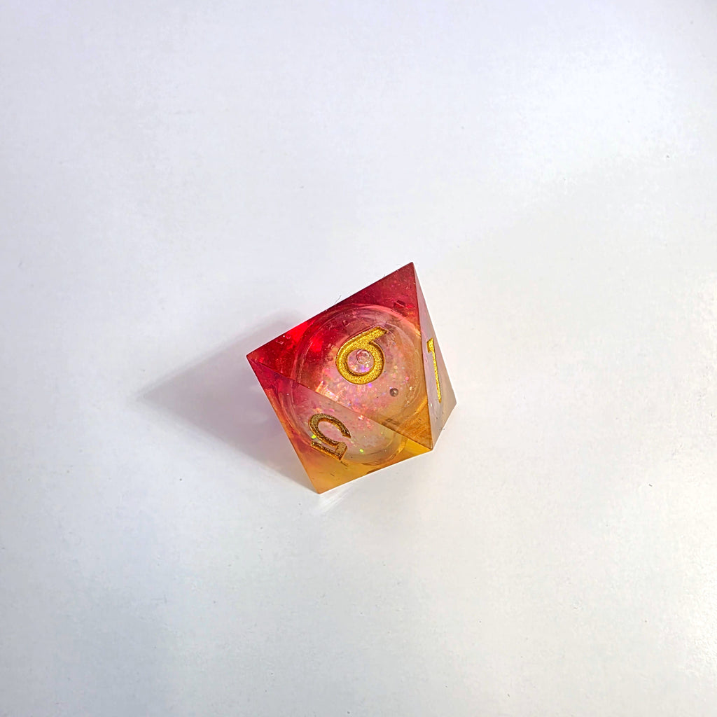 Sun Dance Liquid Core Resin Dice Set