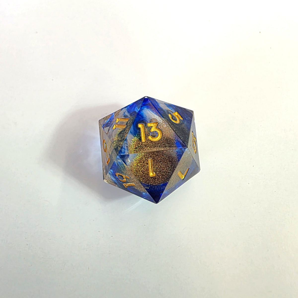 Sandy Beach Liquid Core Resin Dice Set