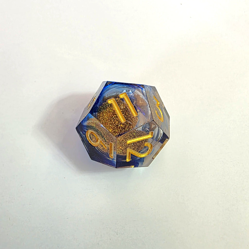 Sandy Beach Liquid Core Resin Dice Set