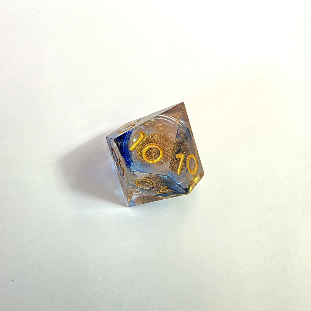 Sandy Beach Liquid Core Resin Dice Set