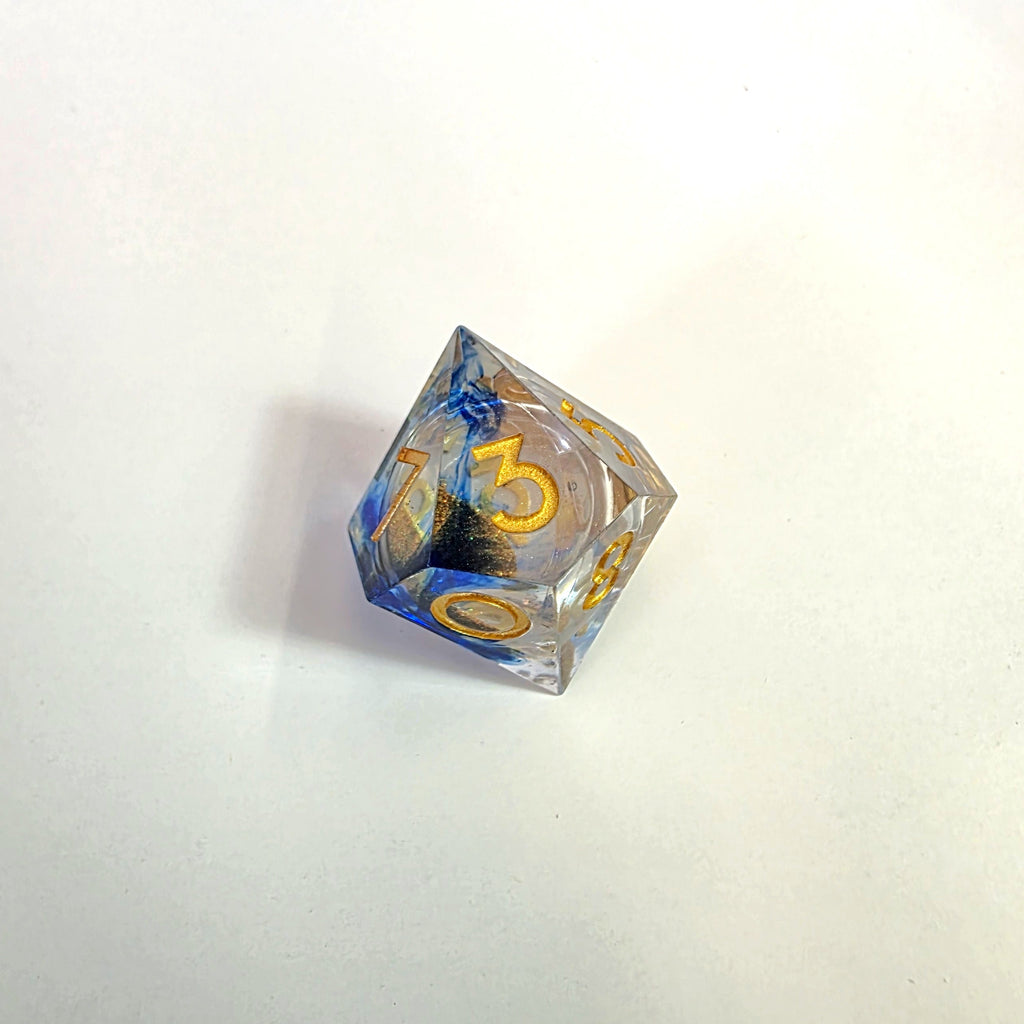 Sandy Beach Liquid Core Resin Dice Set
