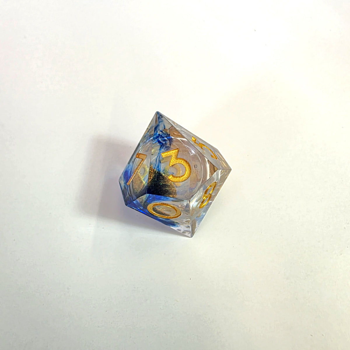 Sandy Beach Liquid Core Resin Dice Set