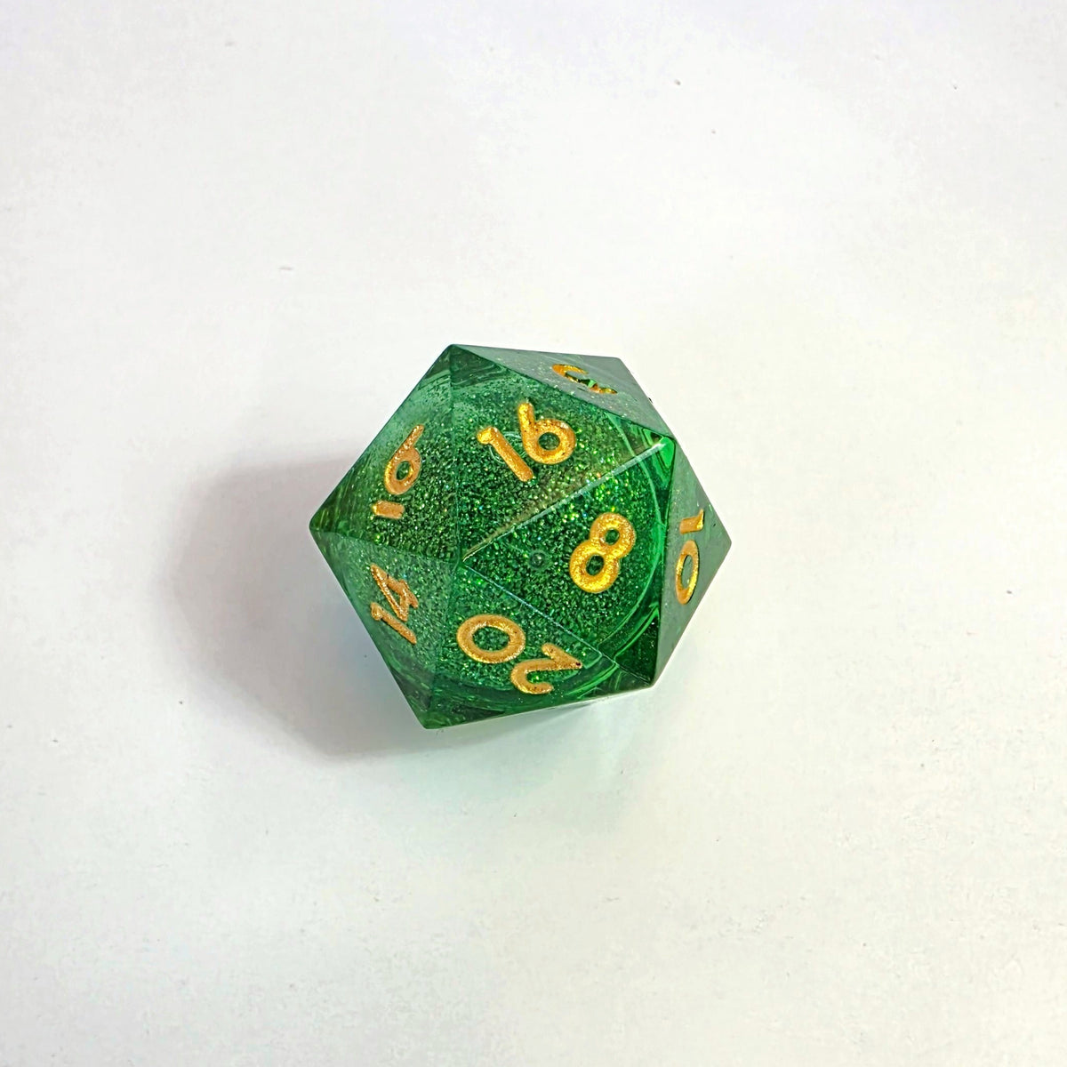 Green Liquid Core Resin Dice Set