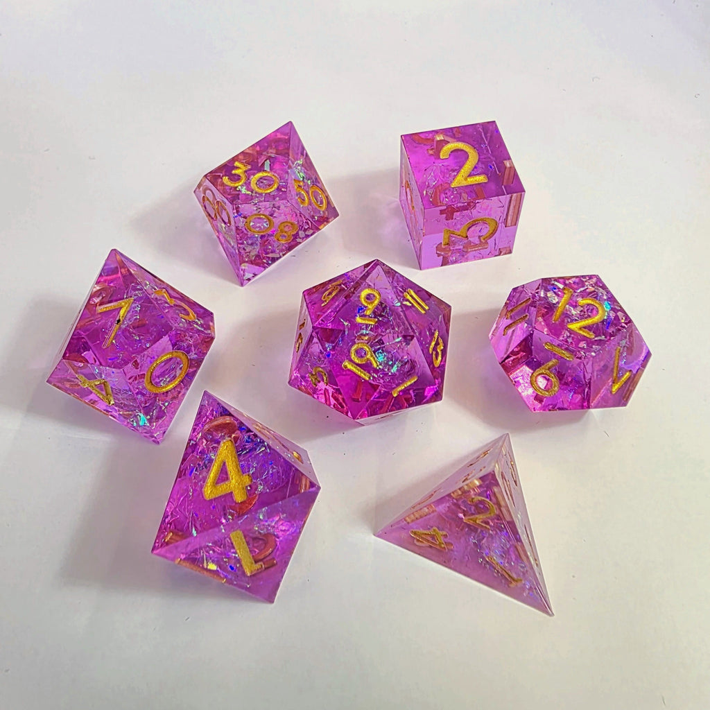 Fey Spark Sharp Edge Resin Dice Set