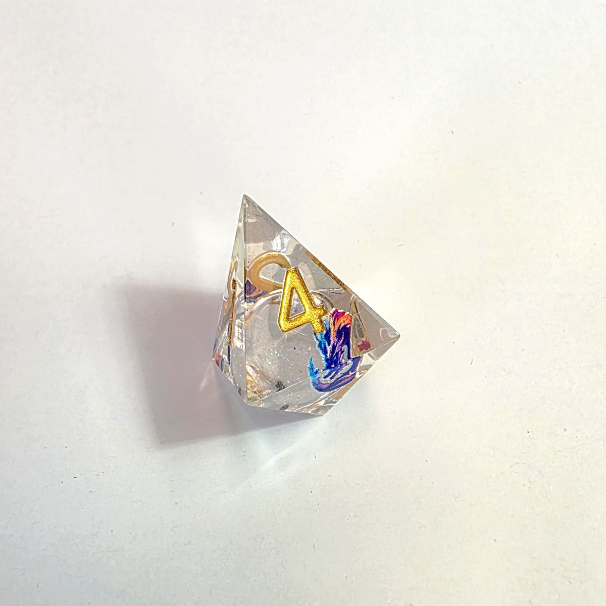 Purple Dragonfire Liquid Core Resin Dice Set