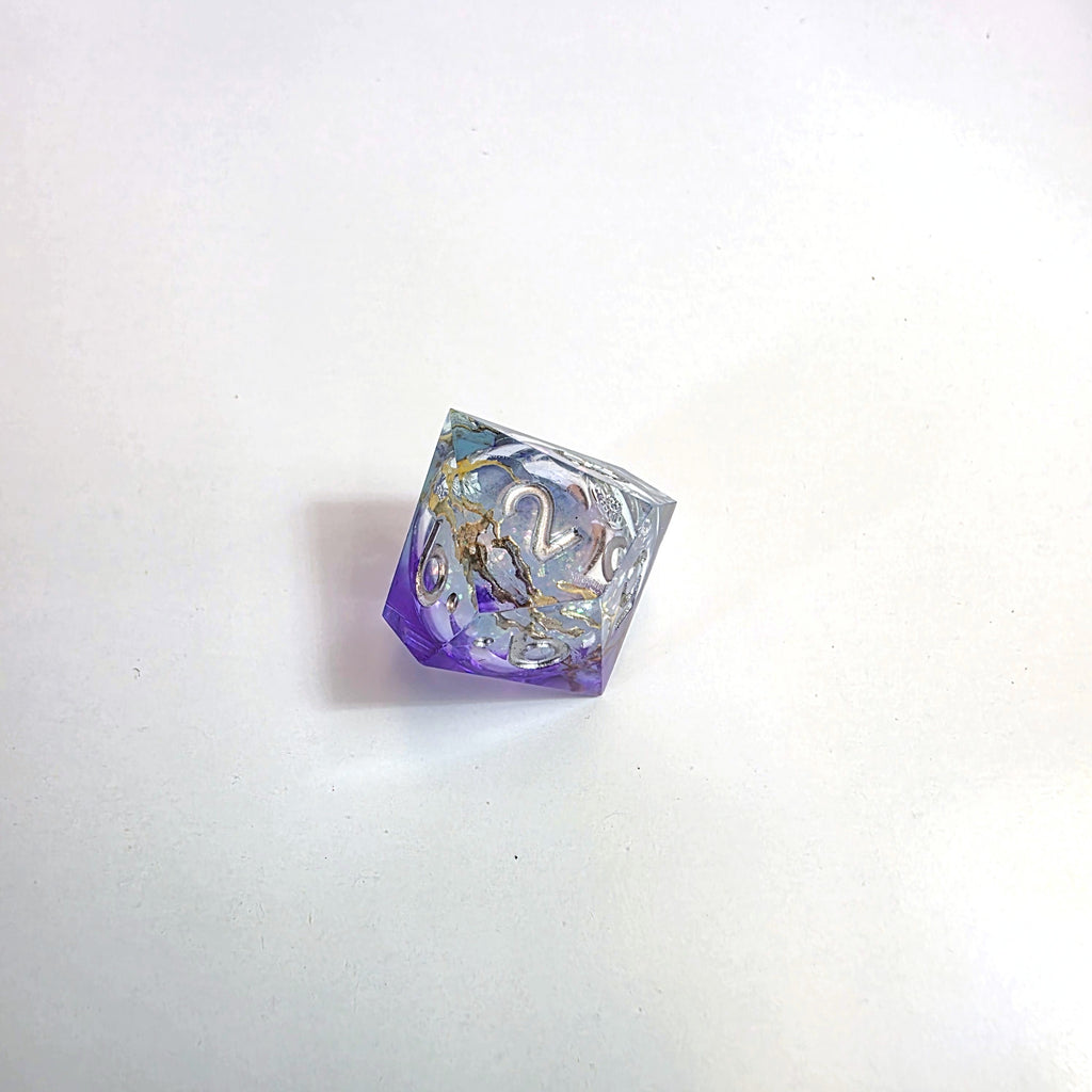 Aurora Clash Liquid Core Resin Dice Set