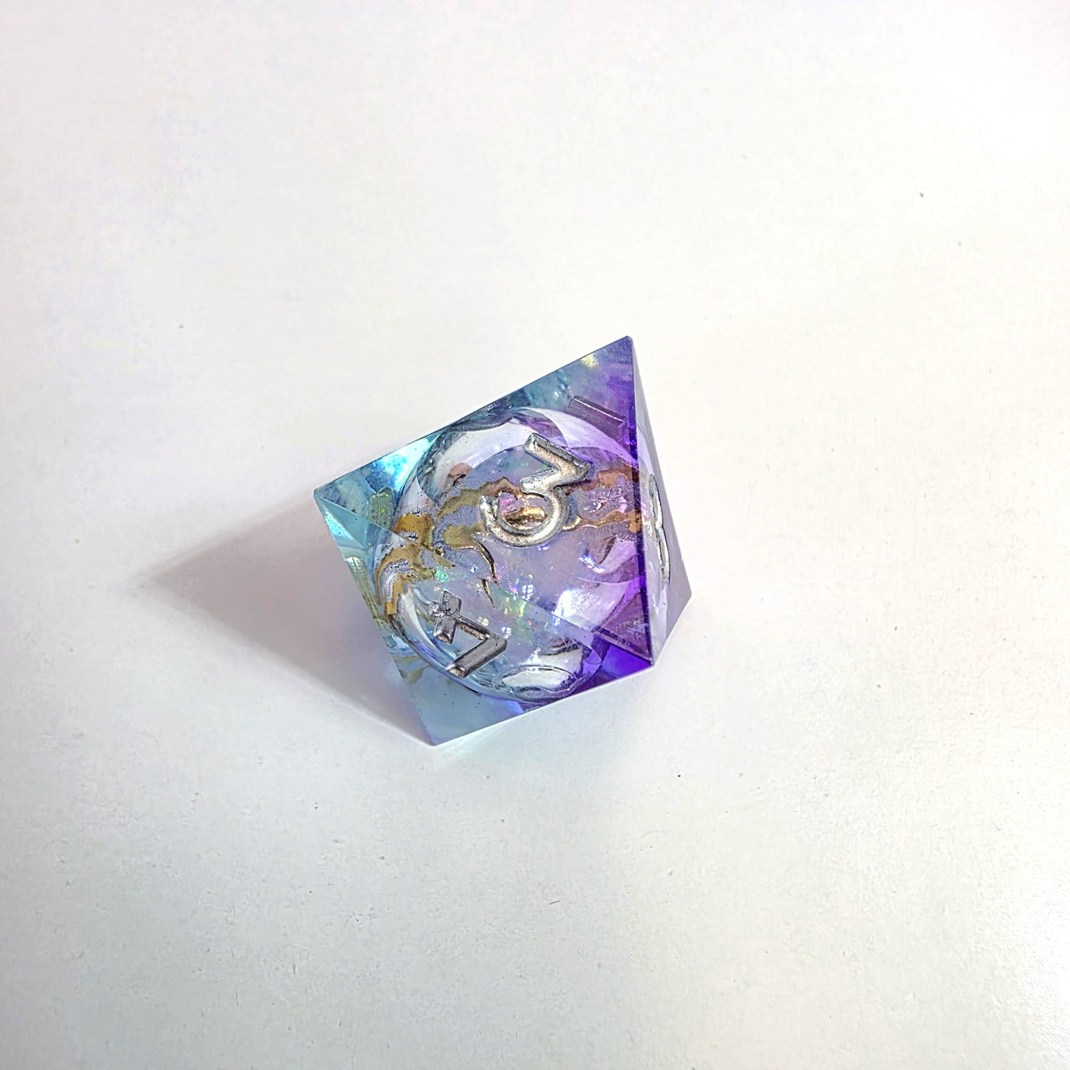 Aurora Clash Liquid Core Resin Dice Set