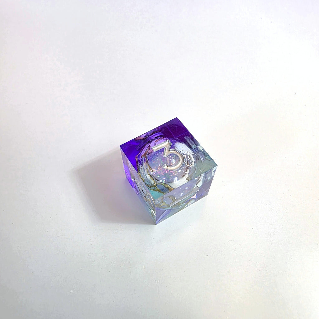 Aurora Clash Liquid Core Resin Dice Set