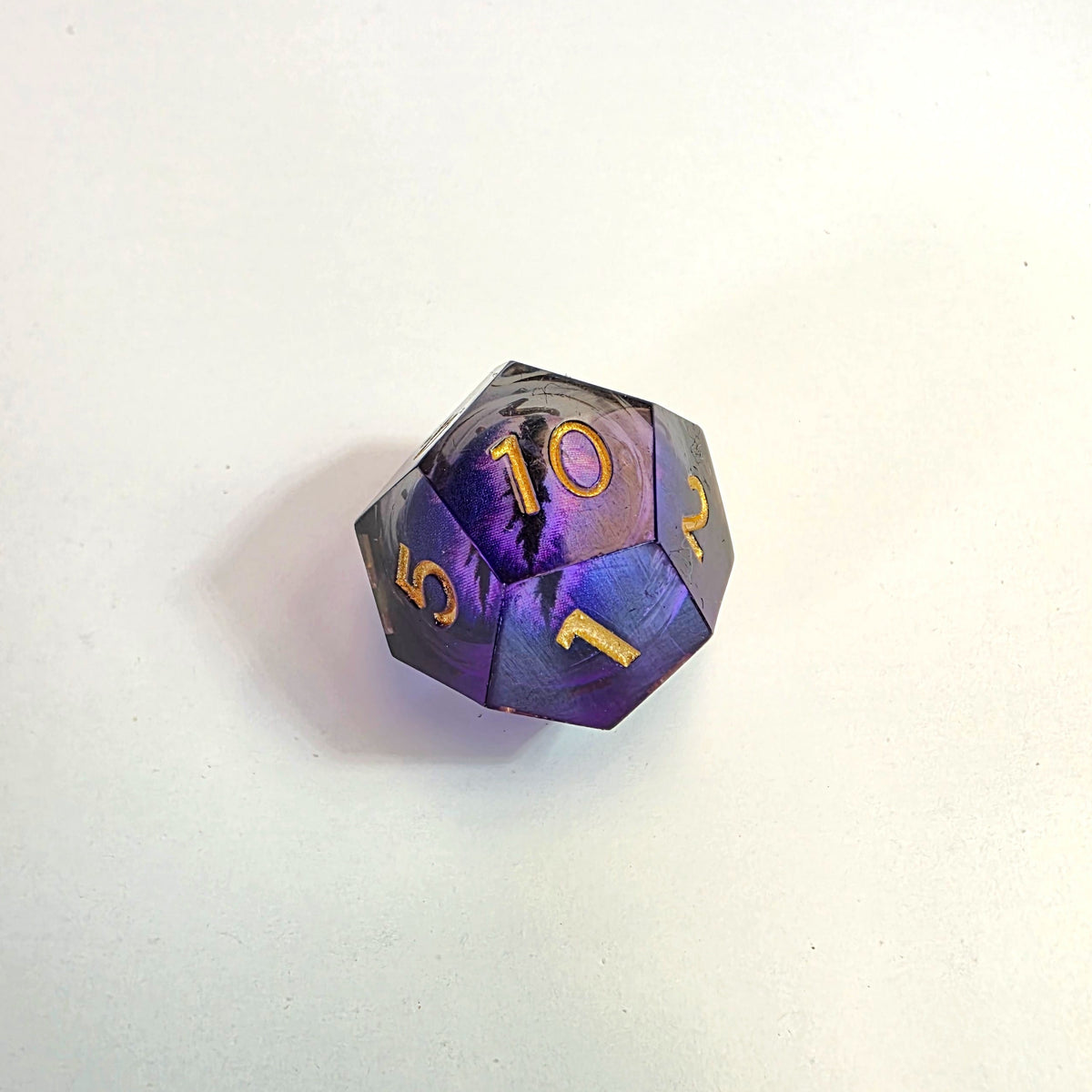Purple Dragon Eye Liquid Core Resin Dice Set