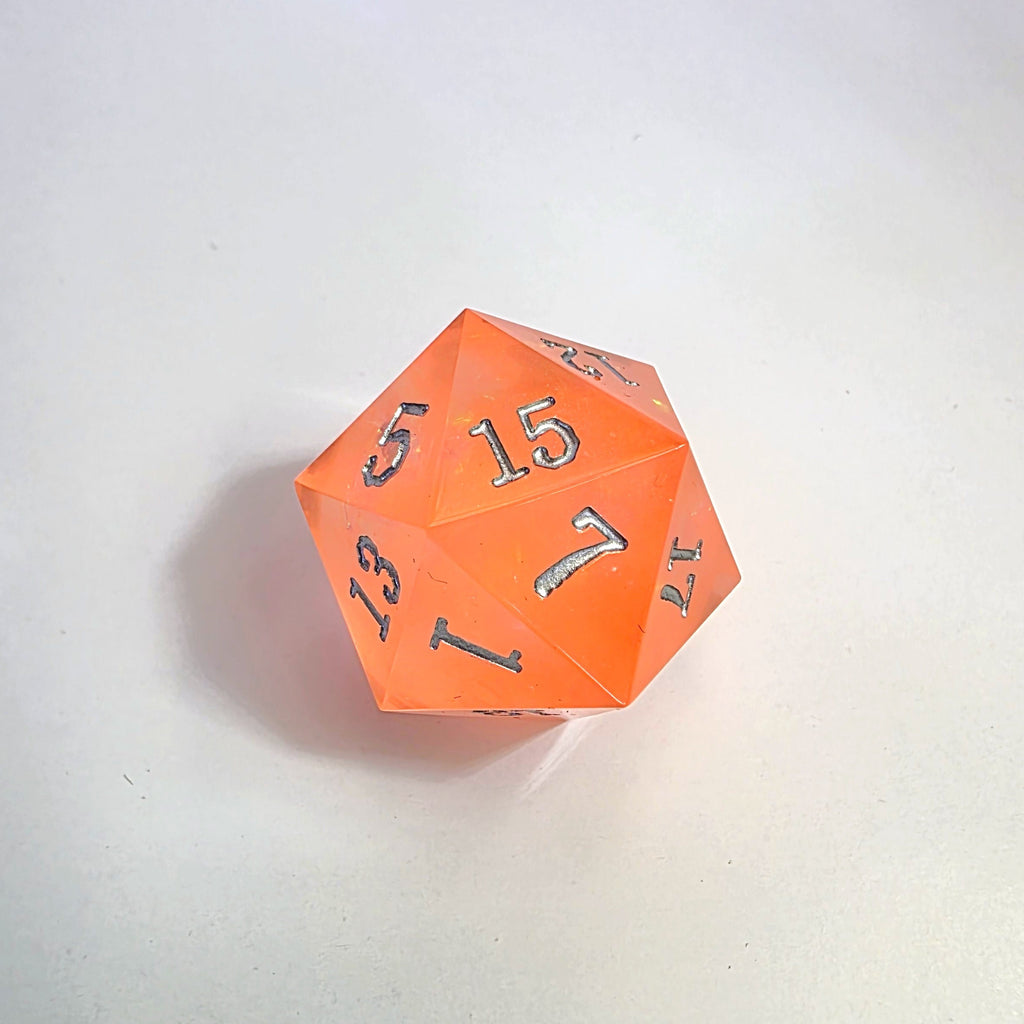 Peachy Dream Sharp Edge Resin Dice Set