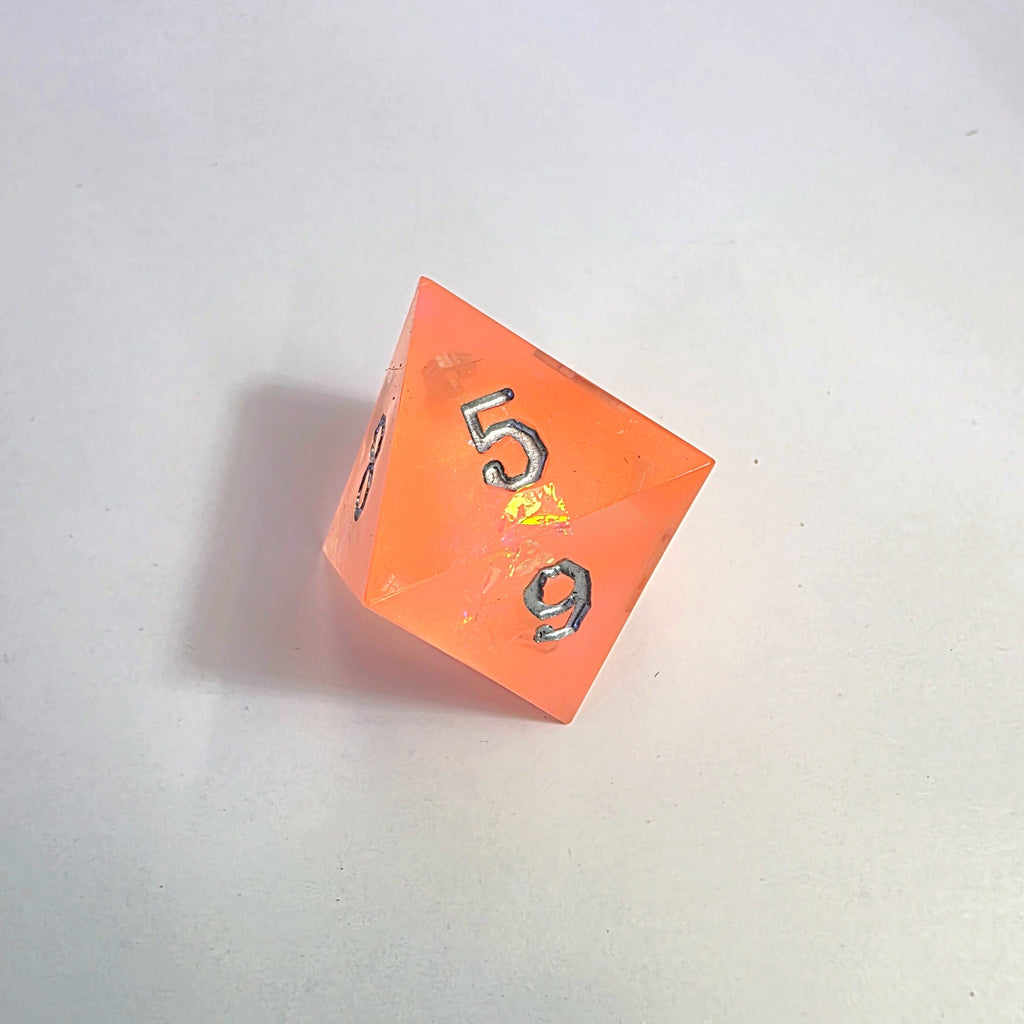Peachy Dream Sharp Edge Resin Dice Set