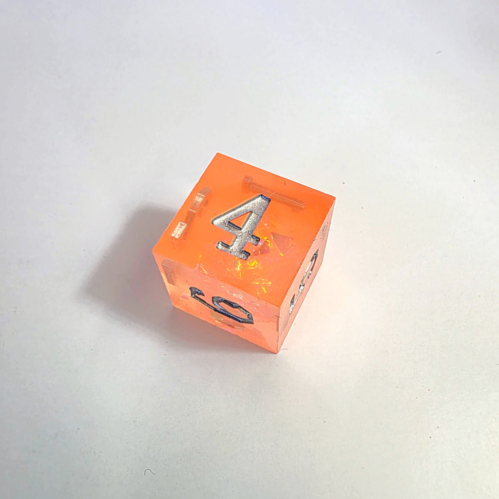 Peachy Dream Sharp Edge Resin Dice Set