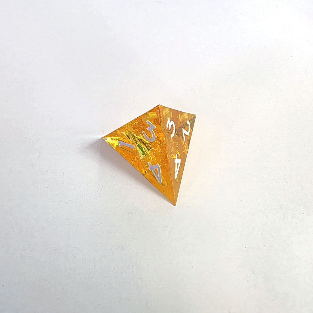 Orange Clash Sharp Edge Resin Dice Set