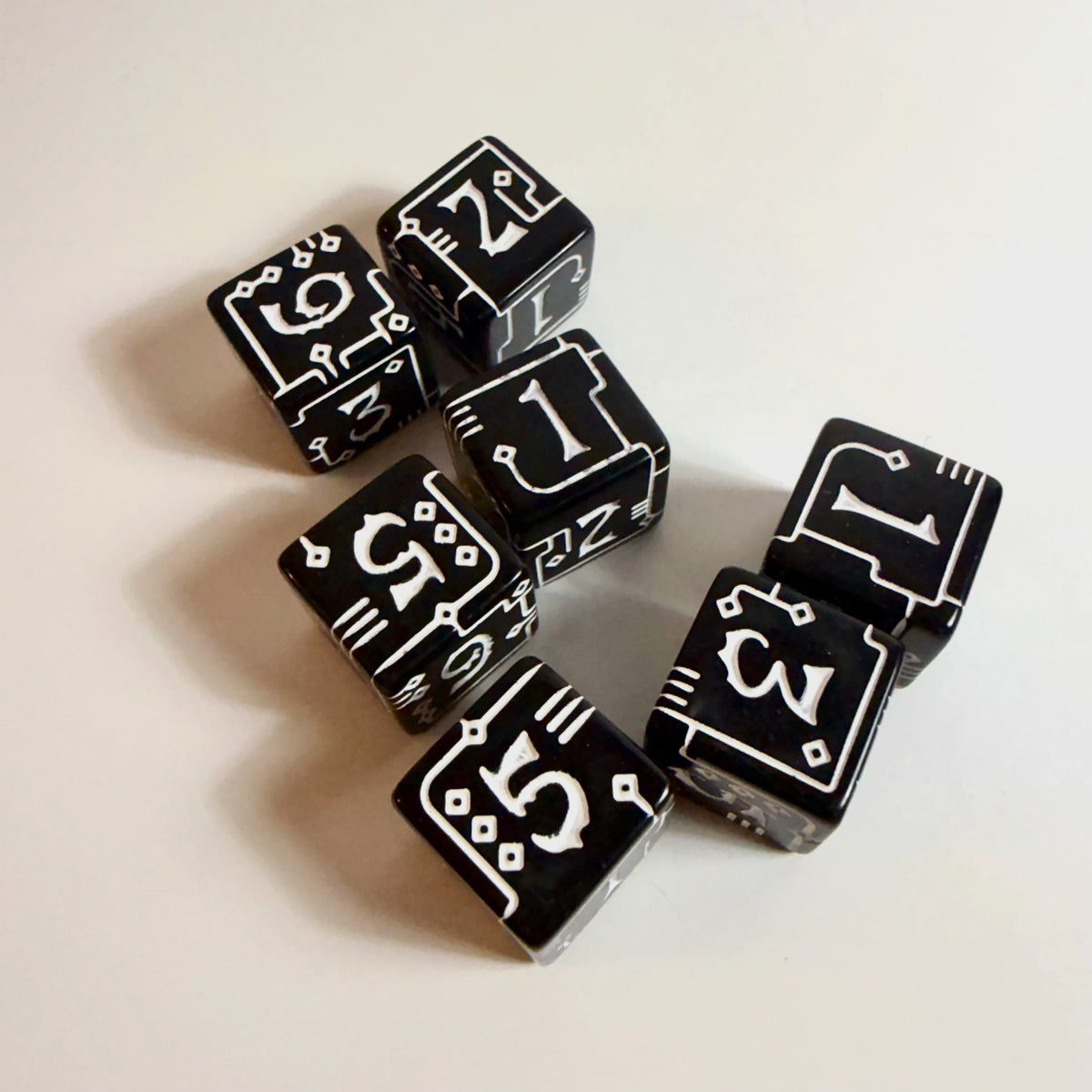 Black Circuitboard Acrylic D6