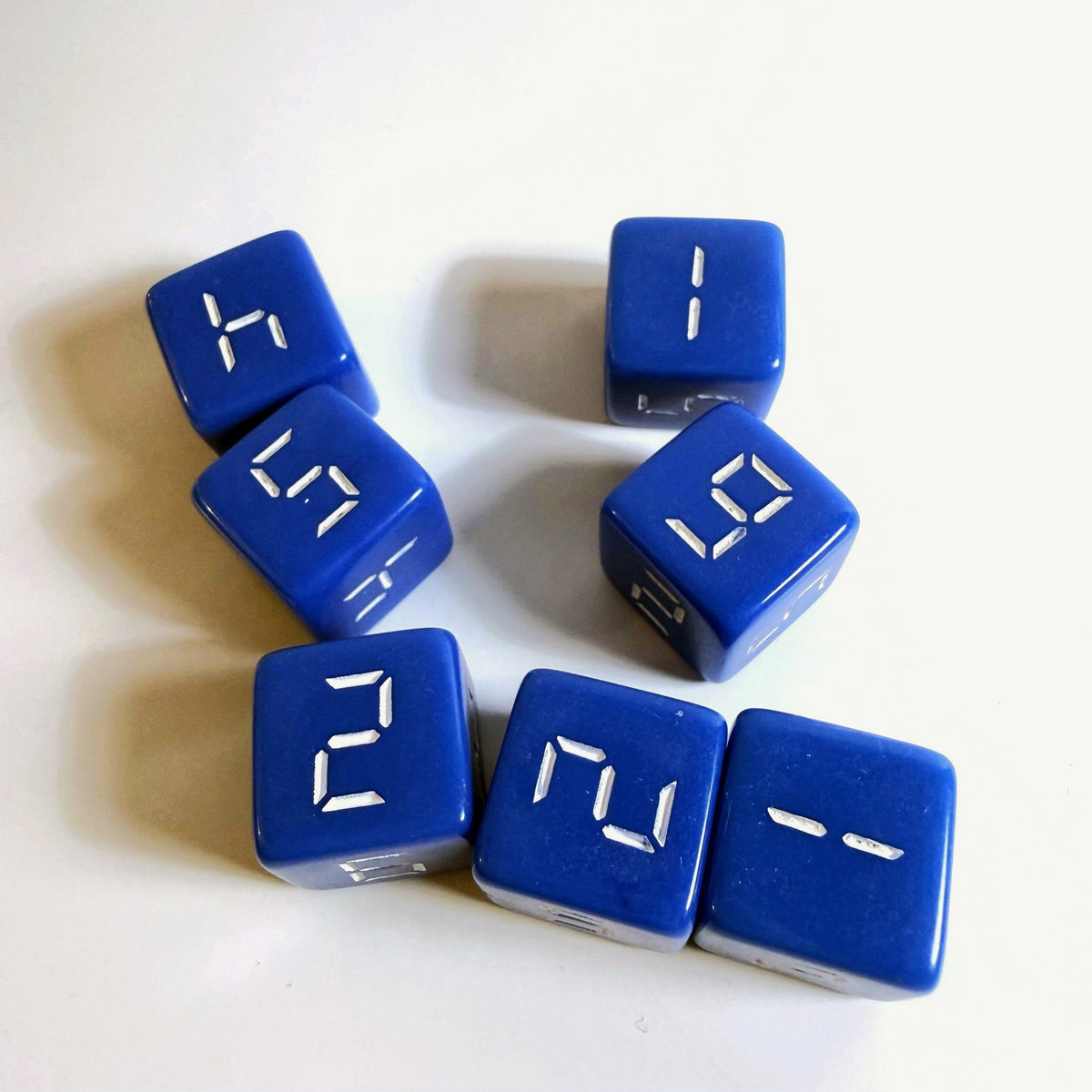 Blue Digital Font Acrylic D6