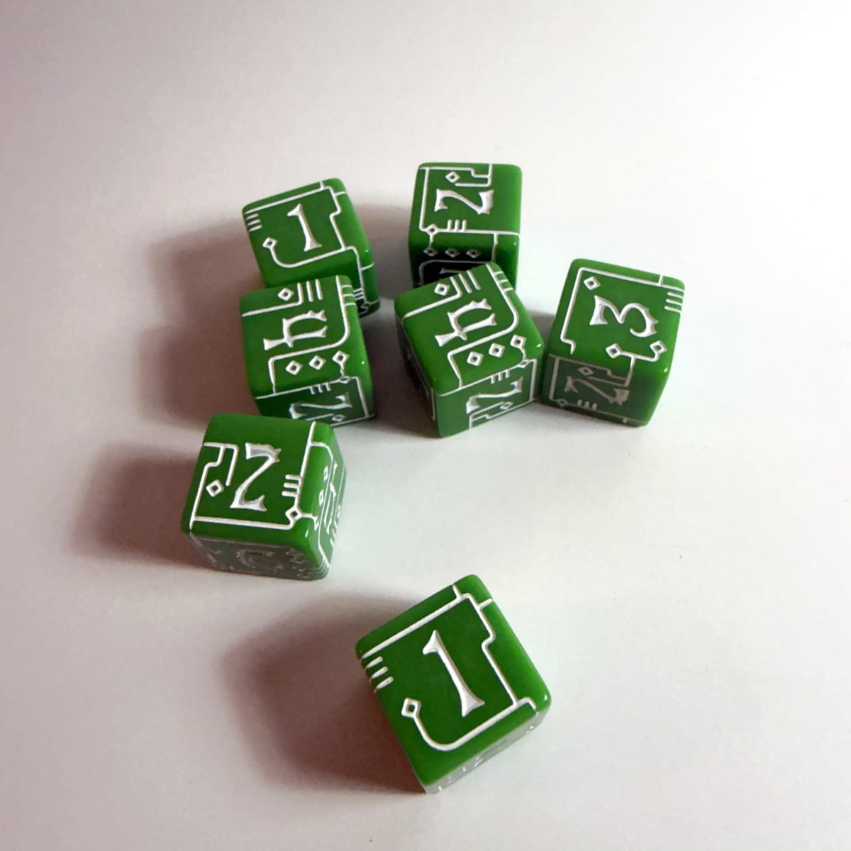 Green Circuitboard Acrylic D6