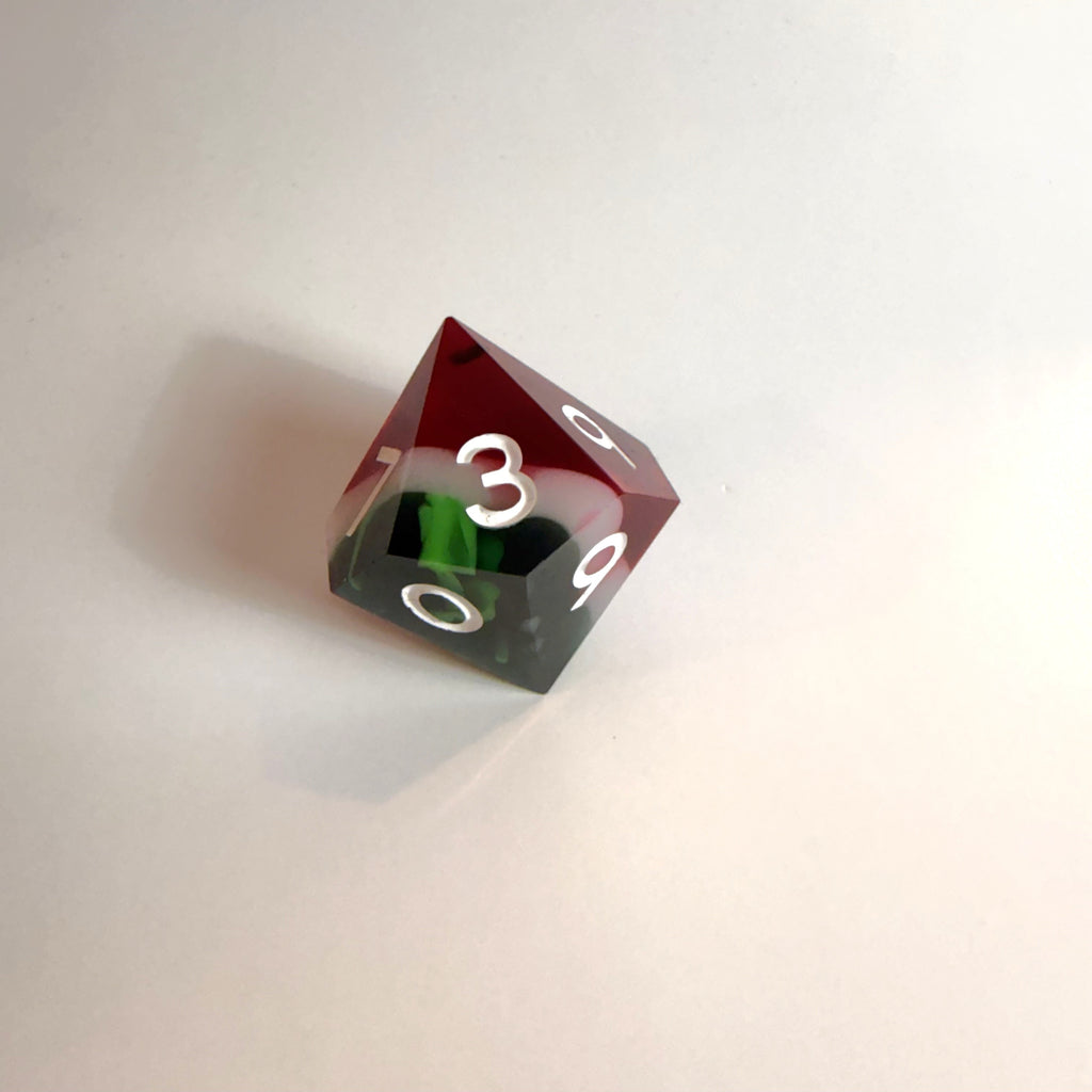Watermelon Resin Sharp Edge Resin Dice Set