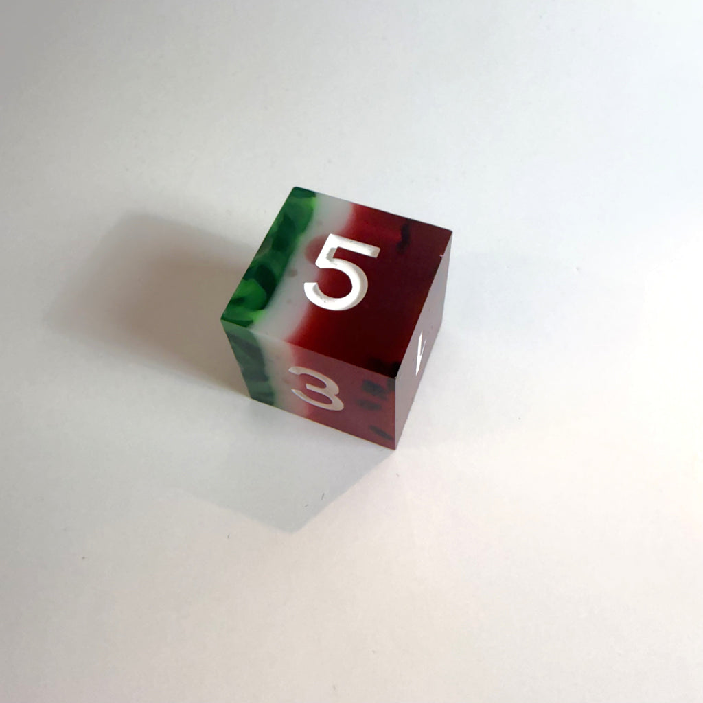 Watermelon Resin Sharp Edge Resin Dice Set