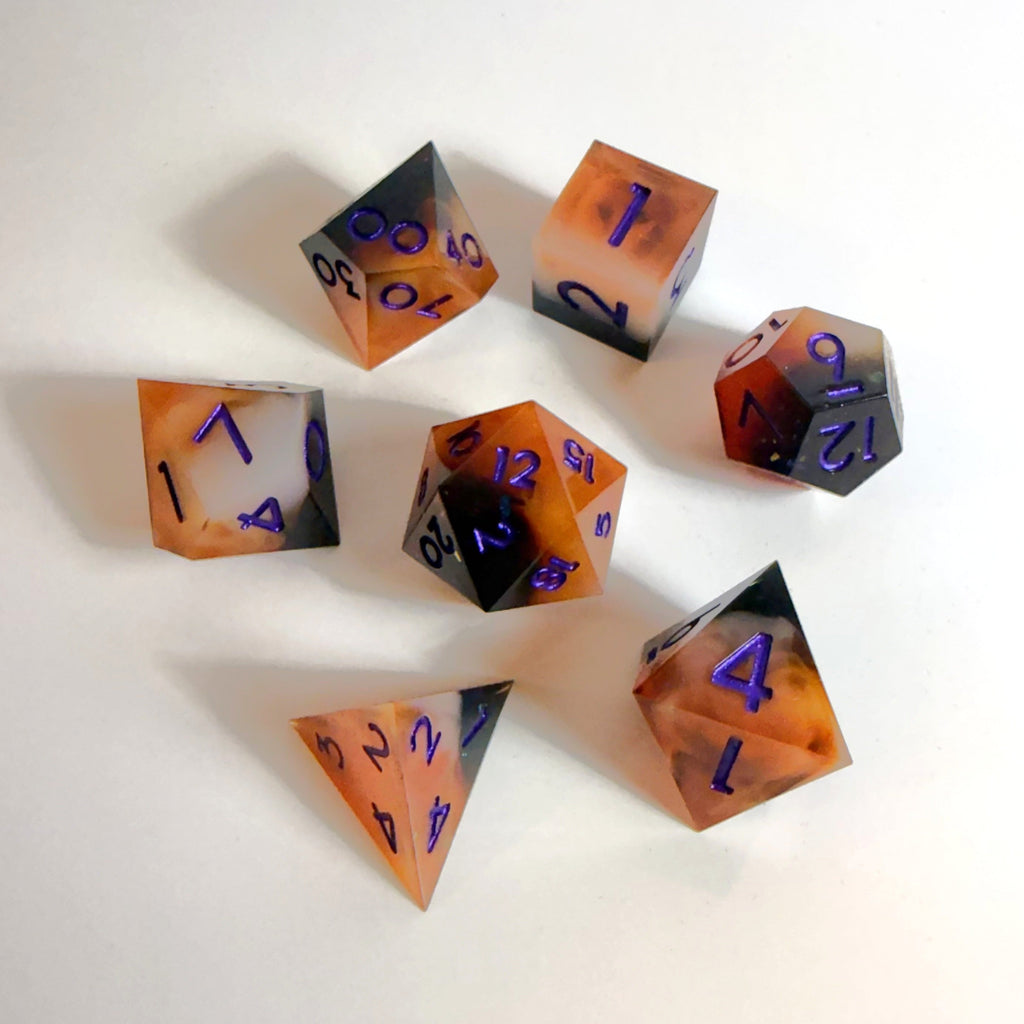 Umbral Blaze Sharp Edge Resin Dice Set