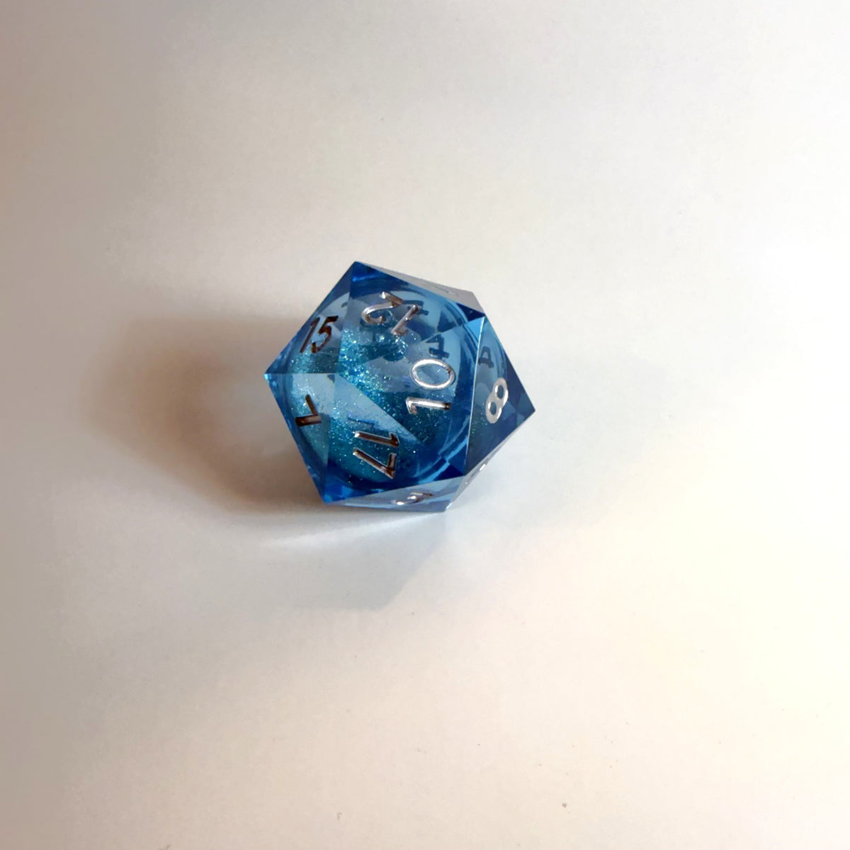 Light Blue Chonk Resin D20