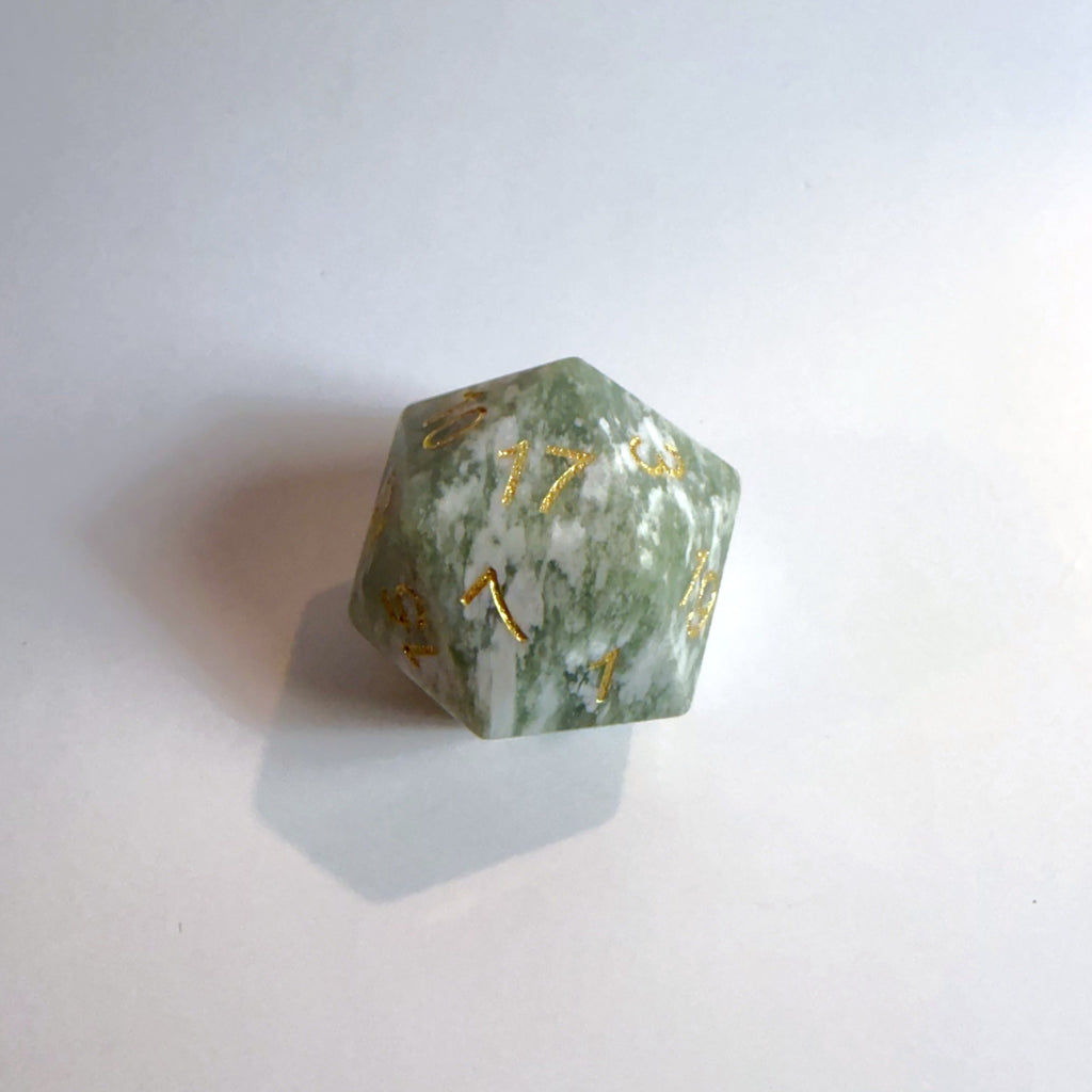 New Age Jade Gemstone Dice Set