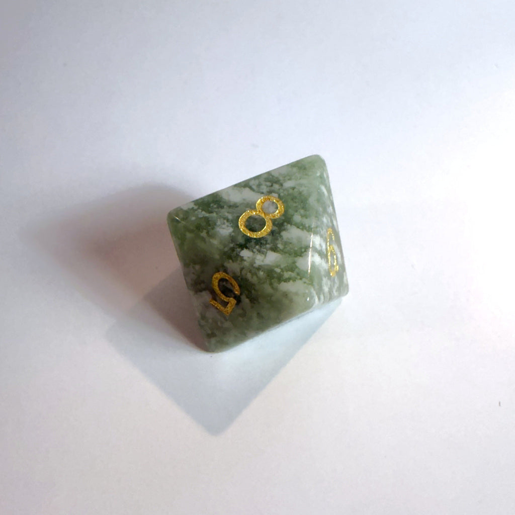 New Age Jade Gemstone Dice Set