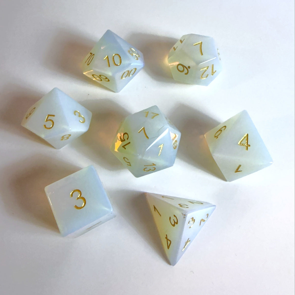 Opalite Gemstone Dice Set