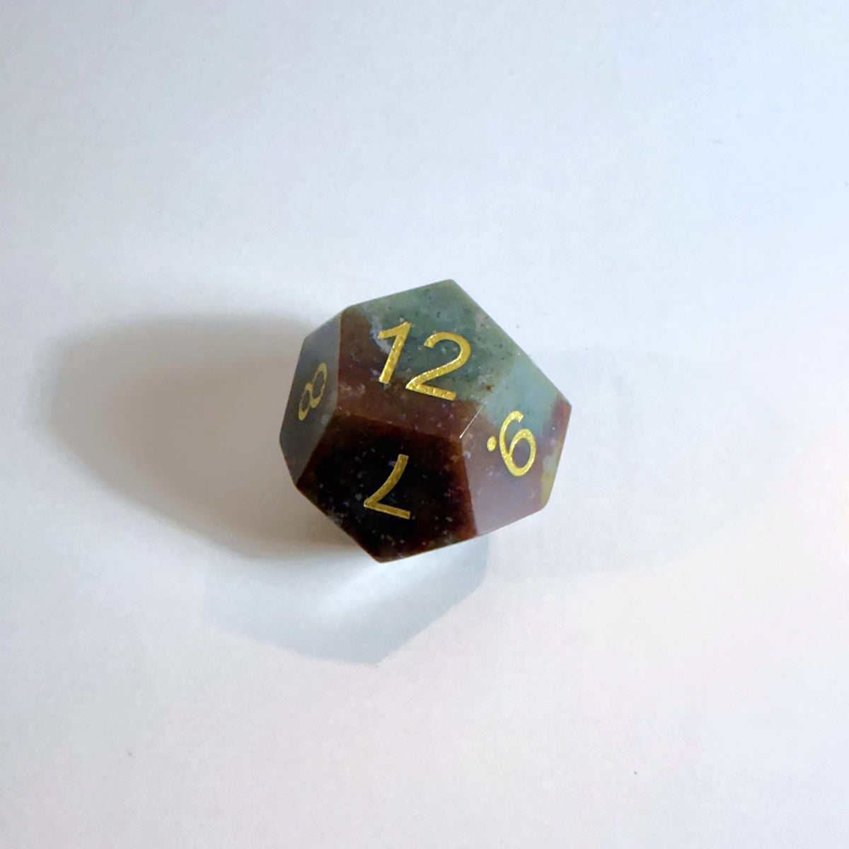 Indian Agate Gemstone Dice Set