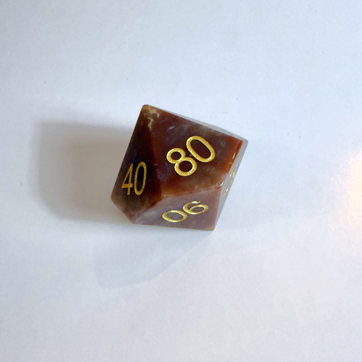 Indian Agate Gemstone Dice Set