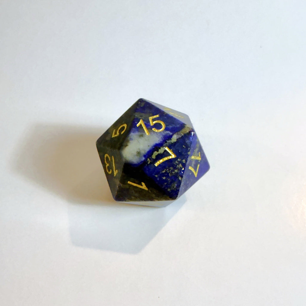 Lapis Lazuli Gemstone Dice Set