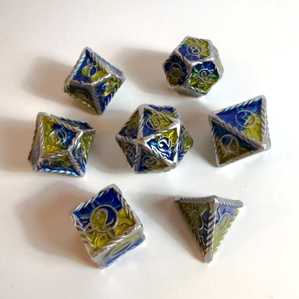 Sky Blessed Oath Solid Metal Dice Set
