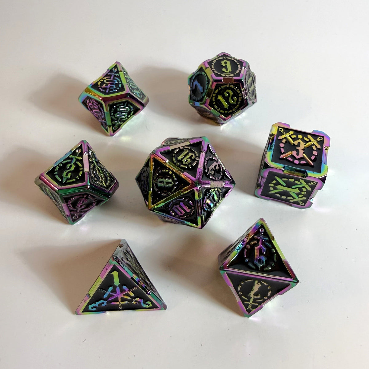 Chaotic Ritual Solid Metal Dice Set