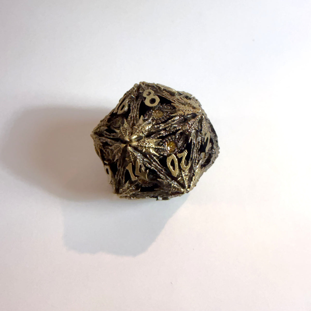Clawing Dragon Eye Hollow Metal Dice Set