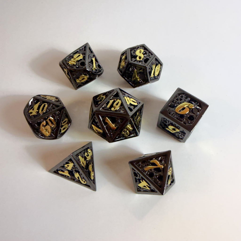 Clockwork Dominion Hollow Metal Dice Set