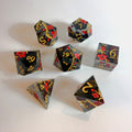 Shadow Blossom Sharp Edge Resin Dice Set