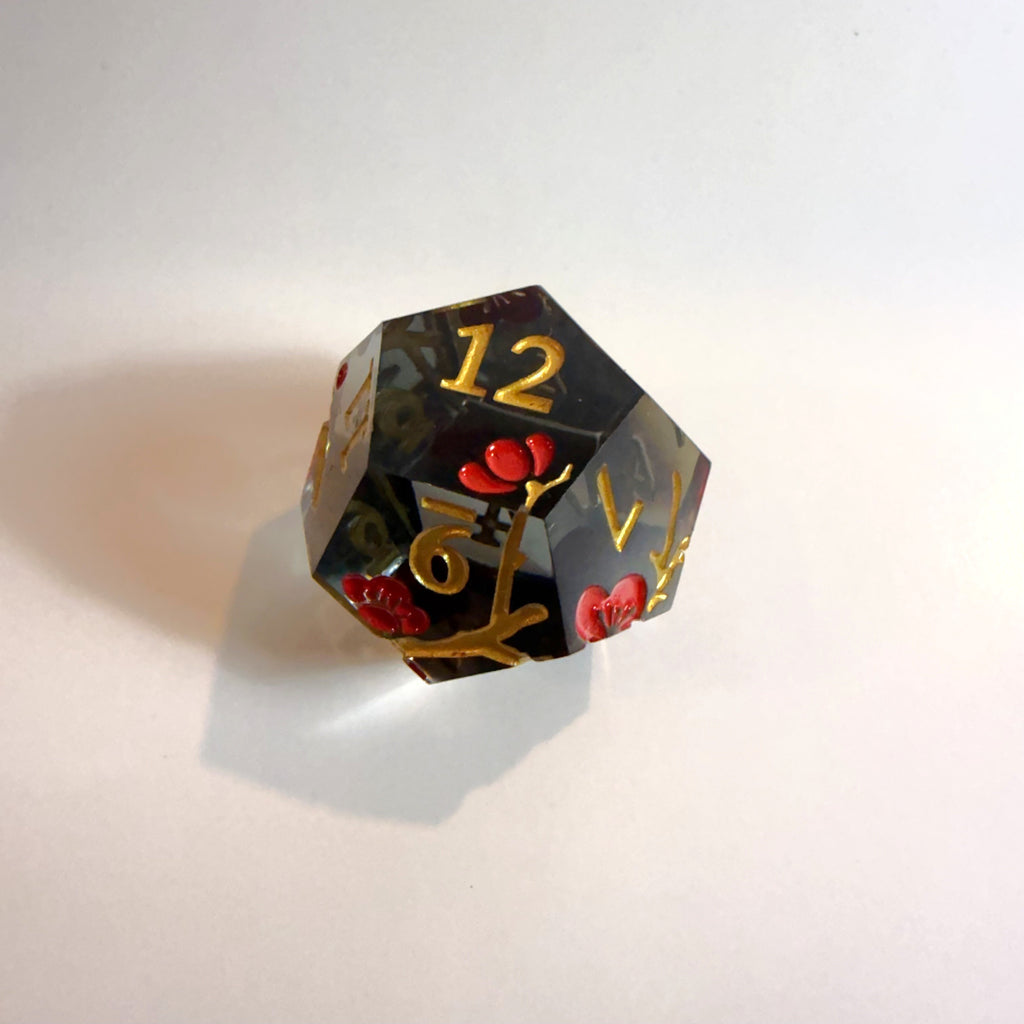 Shadow Blossom Sharp Edge Resin Dice Set