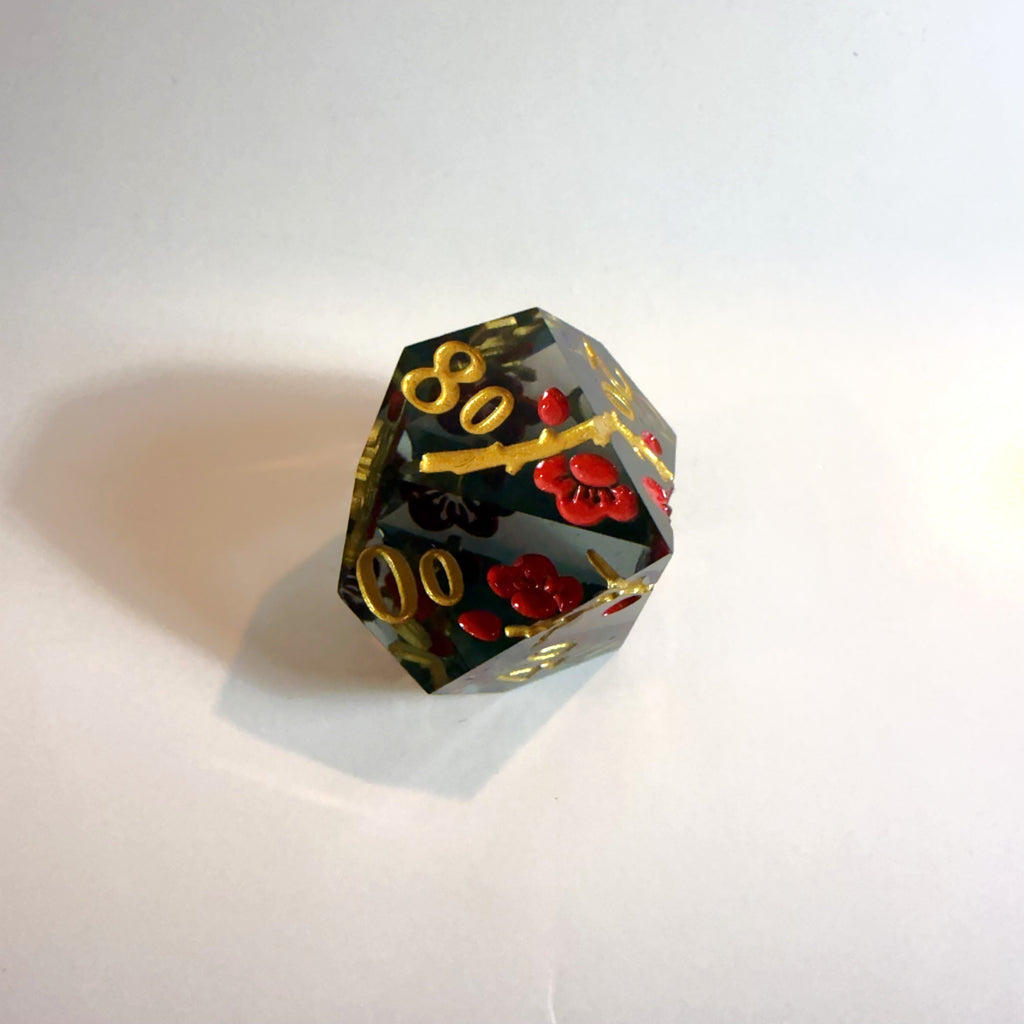 Shadow Blossom Sharp Edge Resin Dice Set