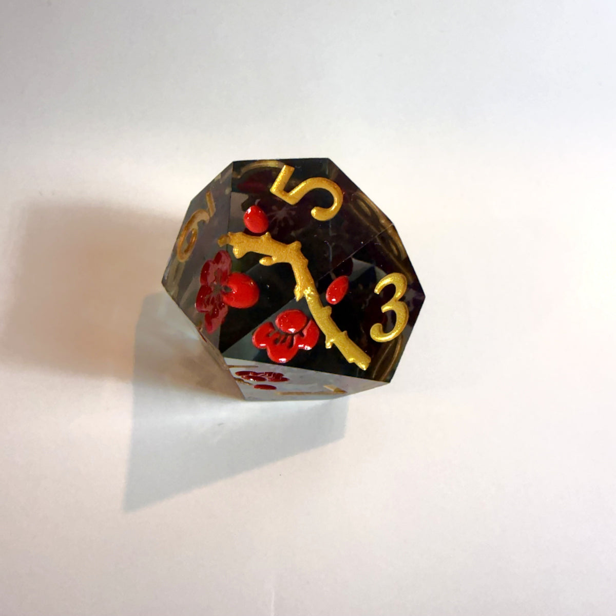 Shadow Blossom Sharp Edge Resin Dice Set